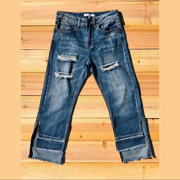 Skies Are Blue Denim - Current Air Distressed Jeans